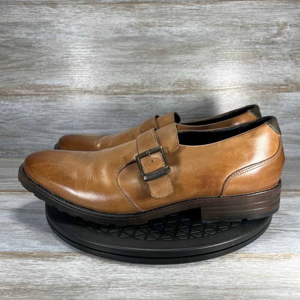 Clarks Brown Leather Loafers with Buckle